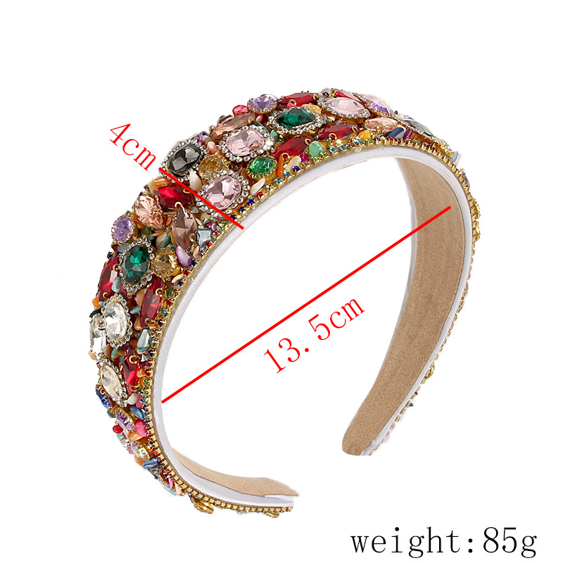 180g Weight Luxurious Geometric Rhinestone Hair Band