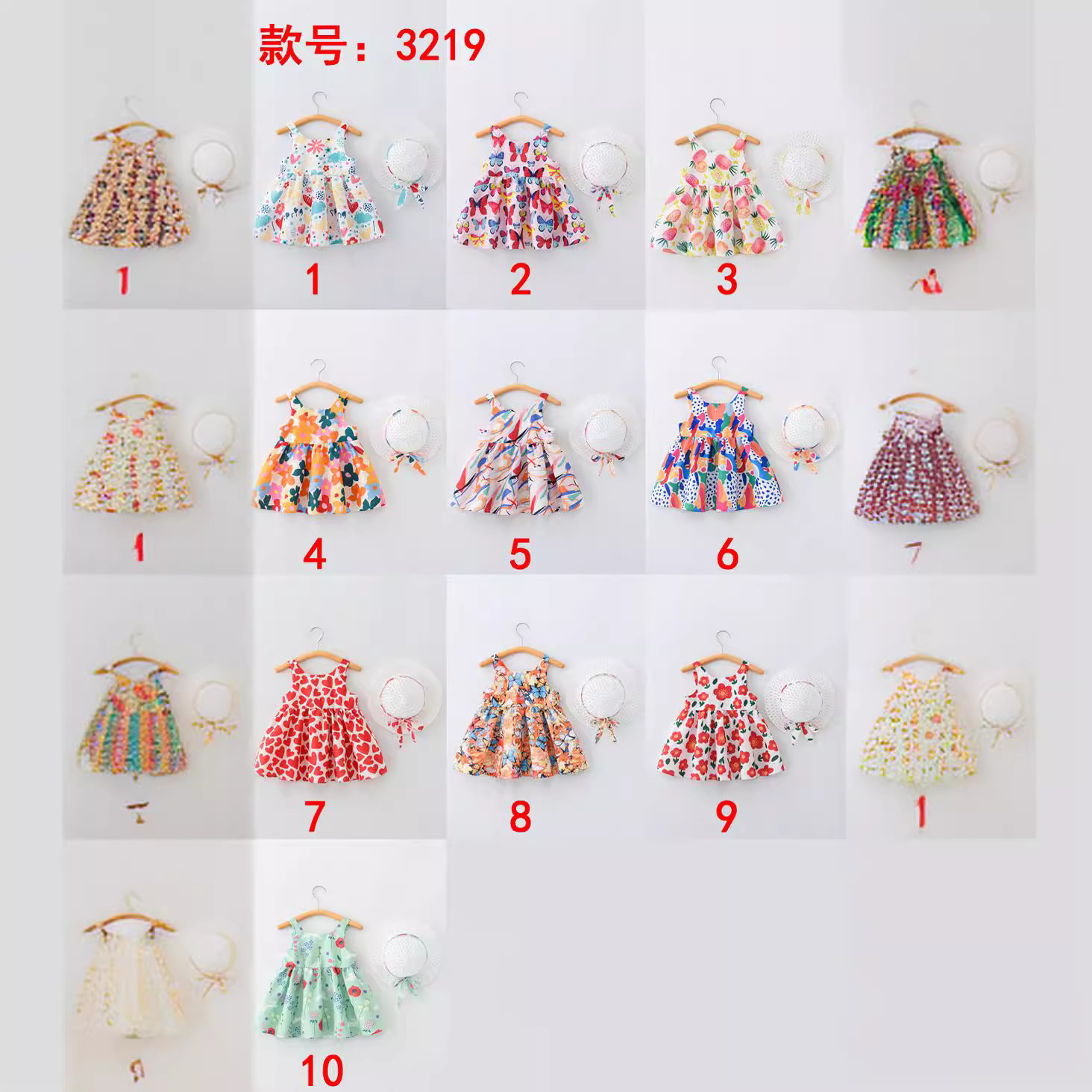 New Style Girls Printed Style Dress for Infants and Toddlers Korean Style Cute Bow Hooded Suspender Tutu Skirt Wholesale