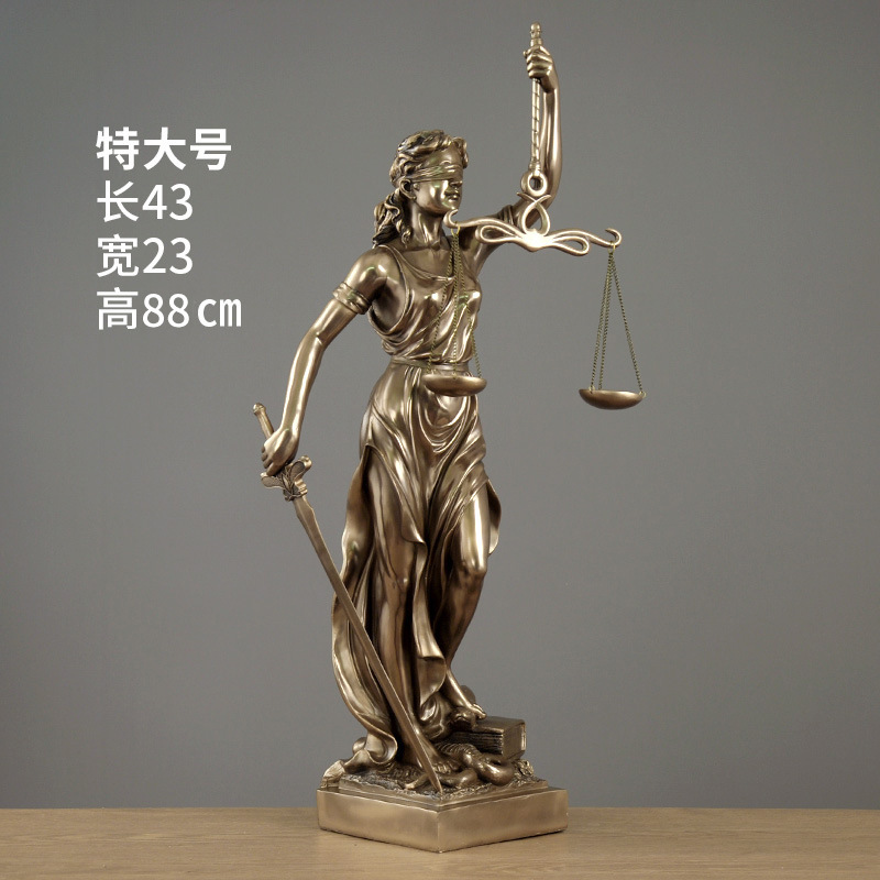 軽豪華正義女神像置物創意ヨーロッパ式司法天秤弁護士事務所のデスクトップ飾り物|undefined