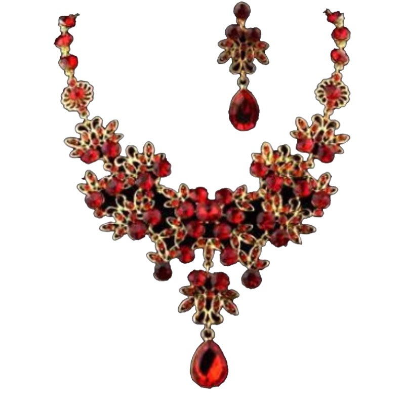 Joyería joyería nupcial mariposa gran gota de agua collar pendientes traje joyería de la boda accesorios de hilo de boda