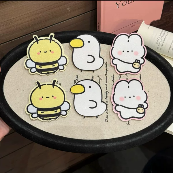 Cute Cartoon Bunny and Bee Magic Hair Clips for Women, No-Trace Bangs Organizer, Sweet Hairpins, Hair Accessories for Summer