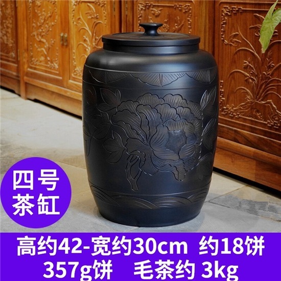 雲南建水紫陶茶缶密封セラミック茶缶大容量紫砂茶缶大型水缶米缶Chu Hang|undefined