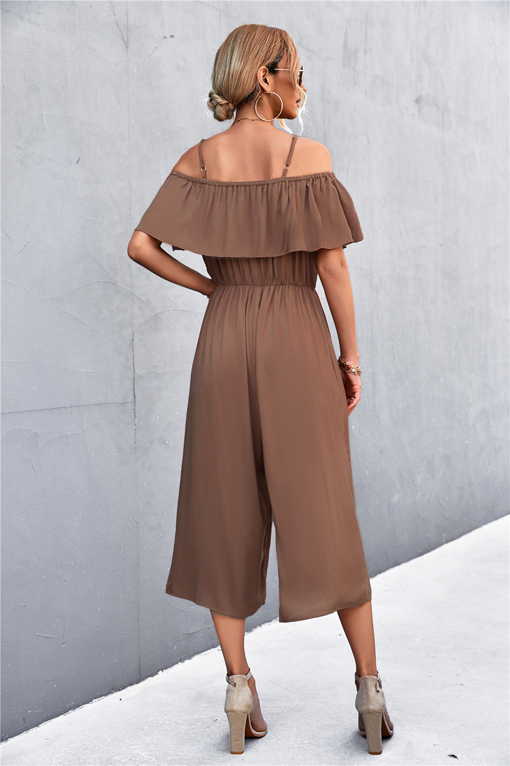 Women's One Shoulder Jumpsuit Loose Casual Summer Strap Romper_voghion.com