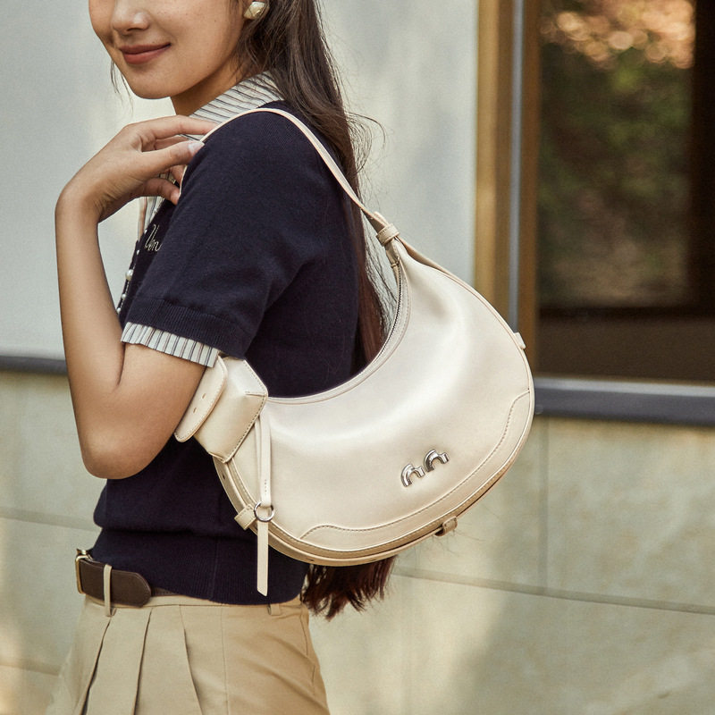 Nalandu Crescent Bag Women's 2026 New Underarm Bag Single Shoulder Crossbody Bag Women's Handbag High-End Crescent Bag Nalandu Crescent Bag Women's 2026 New Underarm Bag Single Shoulder Crossbody Bag Women's Handbag High-End Crescent Bag