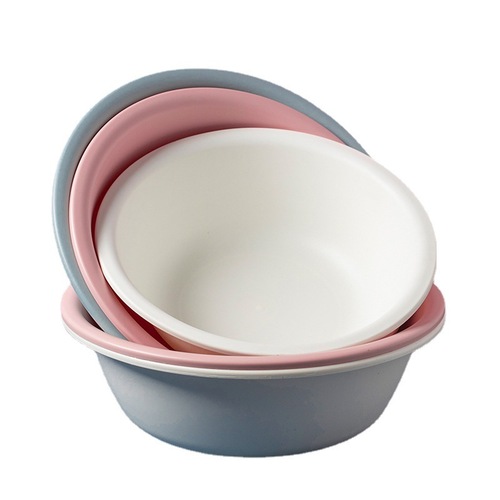 Matte round thickened matte plastic household face basin baby basin laundry basin foot washing basin student dormitory basin