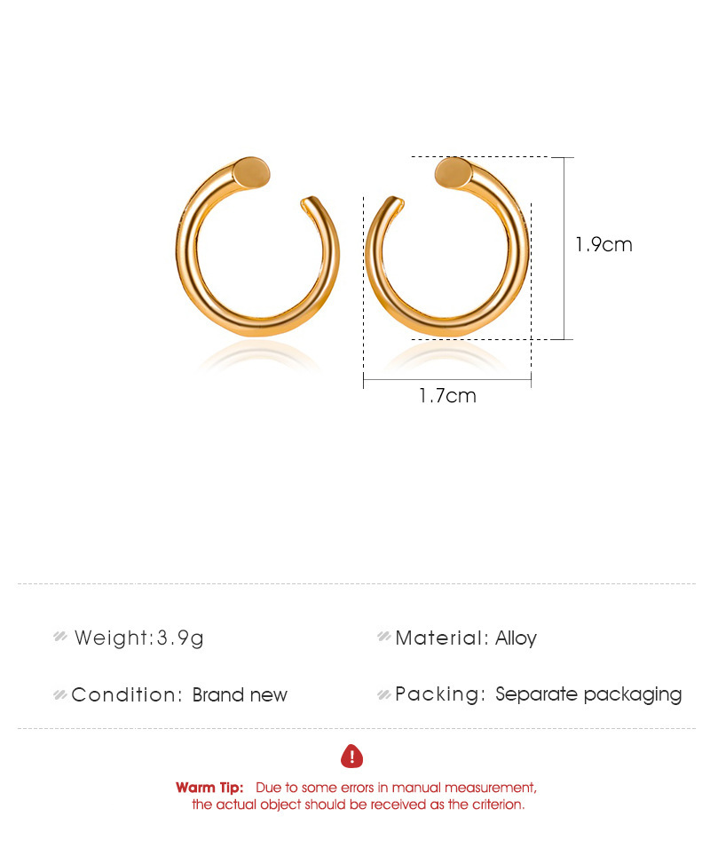 Boucles D&#39;oreilles Irrégulières Géométriques En Métal Rétro Simples Boucles D&#39;oreilles Torsadées Rondes En Forme De C Bijoux D&#39;oreille display picture 1