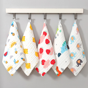 High density pleated cotton saliva towel 30*30cm Jane Wood Green Yue factory direct a generation of cotton saliva towel
