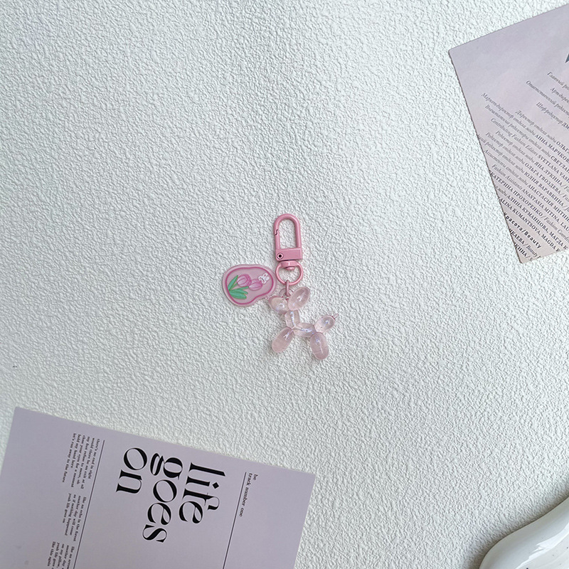 Pequeño Libro Rojo mismo lindo jalea globo láser perro llavero colgante colorido cachorro de dibujos animados teléfono llavero