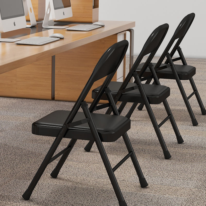 Hogar silla plegable taburete con respaldo simple silla de conferencia de oficina portátil silla de computadora silla de dormitorio silla de entrenamiento silla de comedor