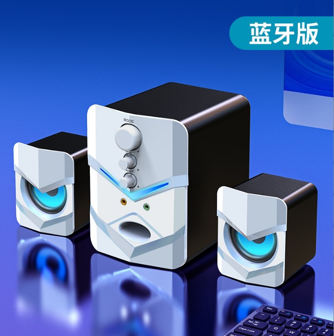 Computadora de escritorio sonido doméstico portátil pequeño altavoz cableado de escritorio subwoofer pesado altavoz multimedia universal