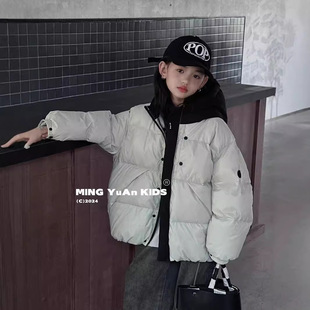 2024 New Children's Down Jacket Winter Hooded Casual Mid-Big Children Loose Short Korean Style Thick Jacket