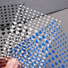 大小号爱心指甲贴纸背胶简约经典百搭纯色爱心美甲贴纸饰品 DH款