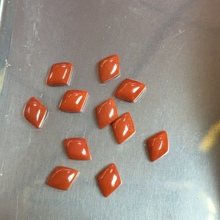 批发天然南红玛瑙戒面 棱形平底素面南红裸石 镶嵌戒面裸石半成品