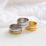 跨境热销不锈钢戒托戒指简约时尚复古高级感指环手工配件现货批发