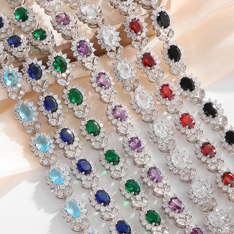 Cross-Border New Style Trendy Fashion Women's Simple Inlaid Zircon Bracelet Light Luxury Versatile Jewelry Wholesale