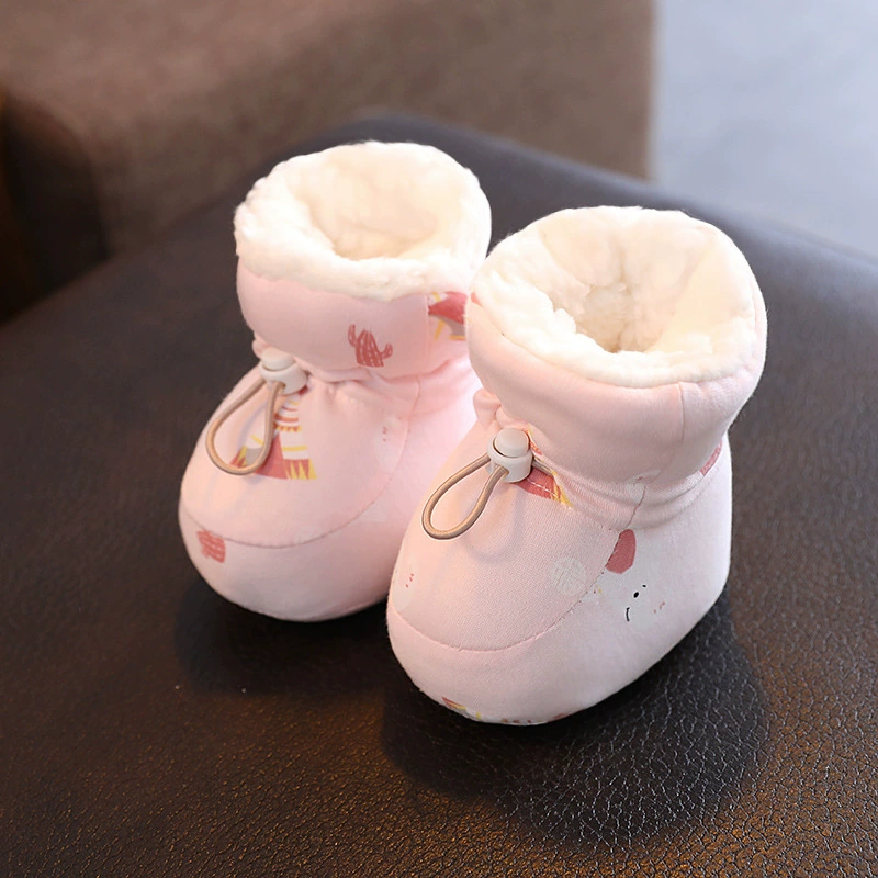 Children's winter keep warm protective lanyard holder for new born, soft sole, 3-12 month