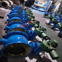 铸钢 电动 侧装式 法兰软密封连接 偏心半球阀 PQ940F-16C-DN150