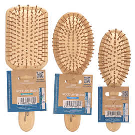 印刷气垫梳礼盒装气囊梳按摩梳排骨梳原木色头部防静电梳子跨境