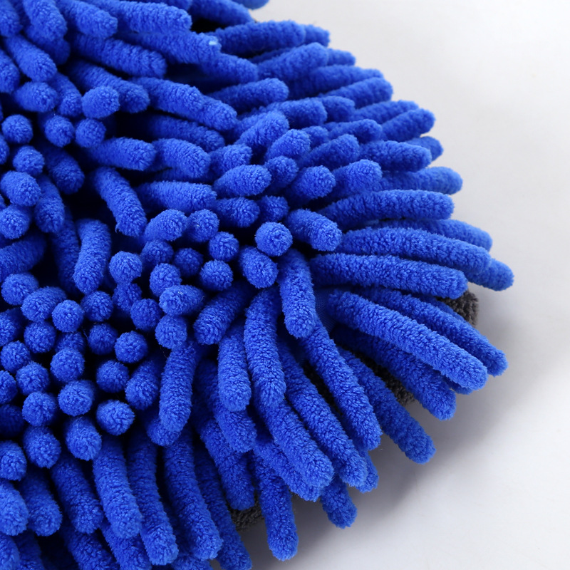 Xinxiili engrosada chenille guantes de lavado de coches guantes de espuma de terciopelo de coral terciopelo largo de una cara guantes de limpieza de coches de doble cara de terciopelo largo