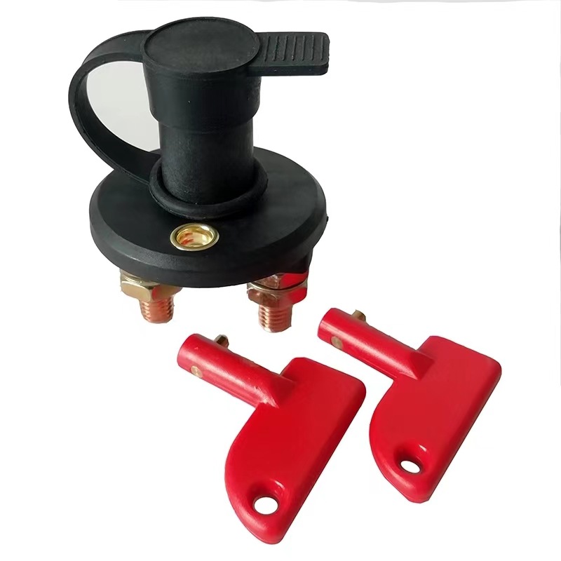 防漏电旋钮式汽车改装电源总开关 电瓶电池双螺柱M8M10防漏电开关