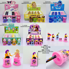 9308创意学生圆形双孔卷笔刀可爱幼儿园便携笔刨儿童简约转笔刀