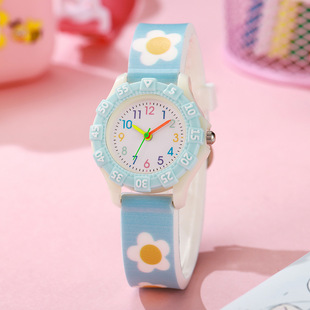 New Fresh, Fashionable and Cute Little Flower Happy Dreamy Cartoon Silicone Children's Quartz Watch