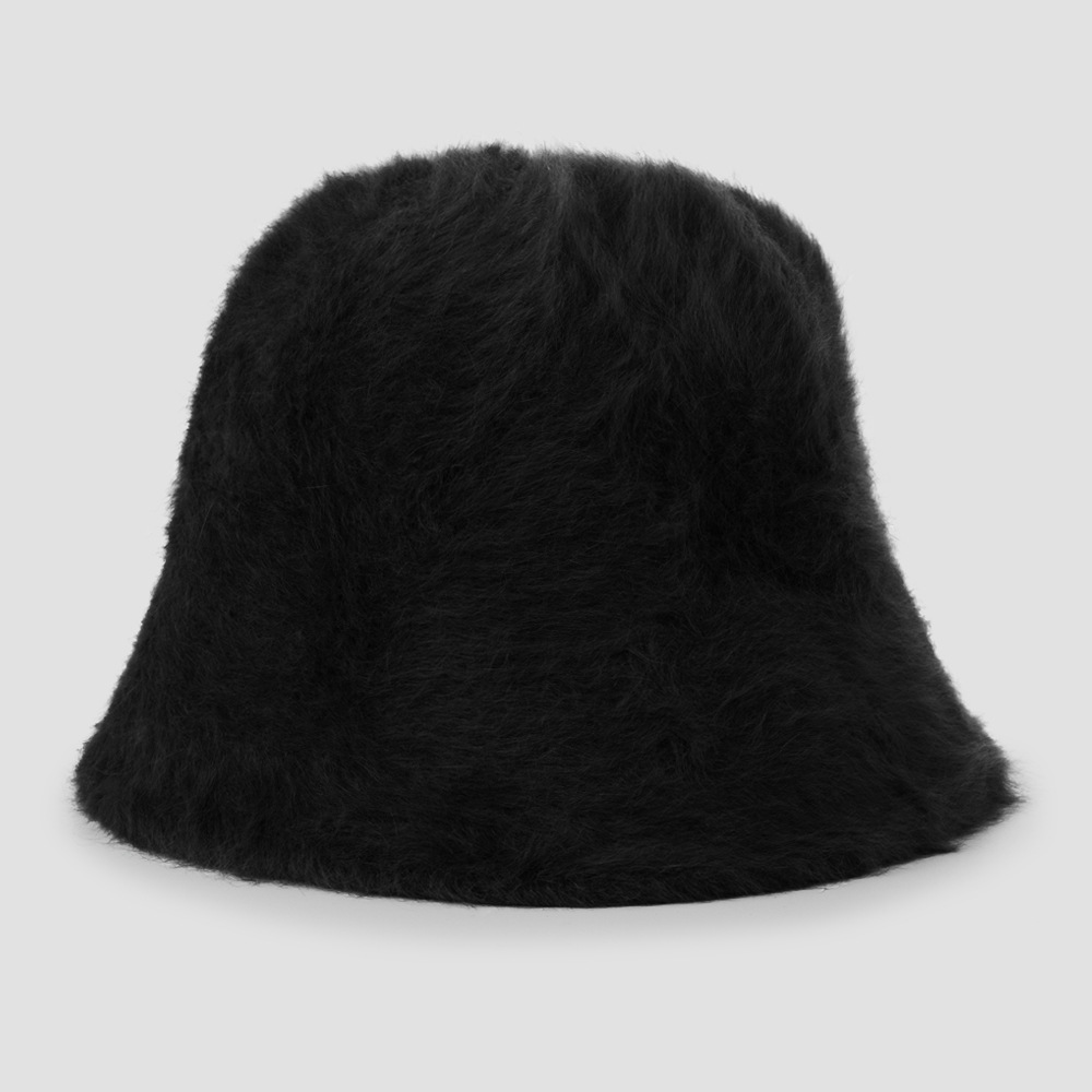Spot Plush Fisherman Hat Rabbit Hair Bucket Hat Fashion Basin Solid Color Hat display picture 8