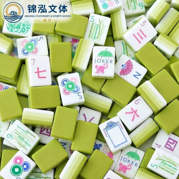 Apple green acrylic American mahjong, a high-end crystal mahjong set for leisure and entertainment, suitable for export wholesale