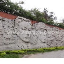 浮雕花岗岩石雕3D立体室内外历史文化景观石雕壁画红军人物背景墙