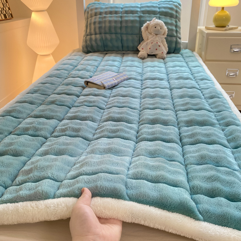 Colchón de terciopelo de leche dormitorio de estudiantes cama individual esterilla de calor esterilla de espesor 90x190cm especial para la escuela