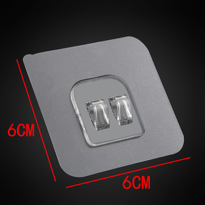 Gancho sin costuras sin punzón adhesivo fuerte colgante de pared transparente gancho impermeable transparente gancho pegajoso al por mayor