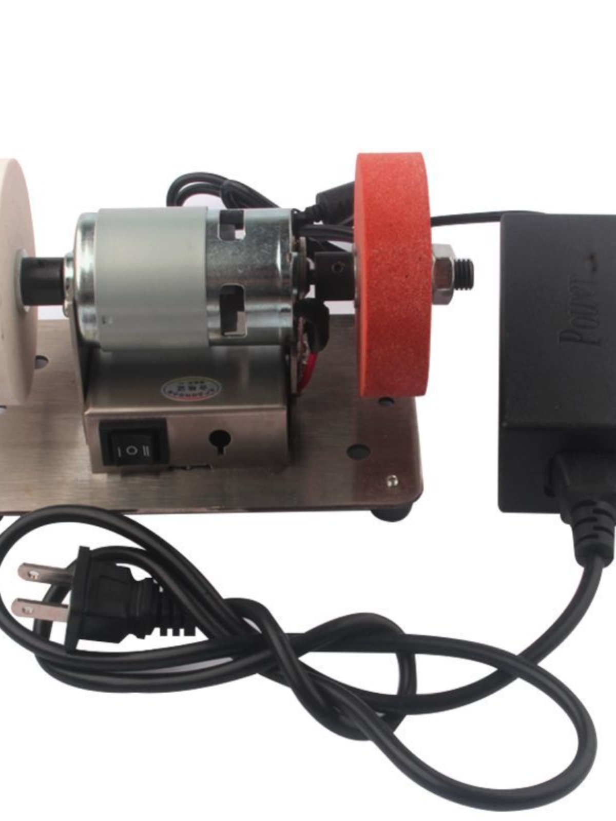小型砂轮机电机家用微型磨刀机抛光台式电动沙轮除锈调速打磨工具