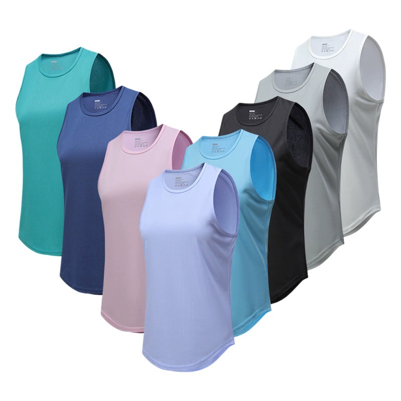 Летний Женский спортивный жилет для фитнеса, трансграничный жилет для йоги, бега, быстросохнущего топа без рукавов, жилет для марафона и легкой атлетики