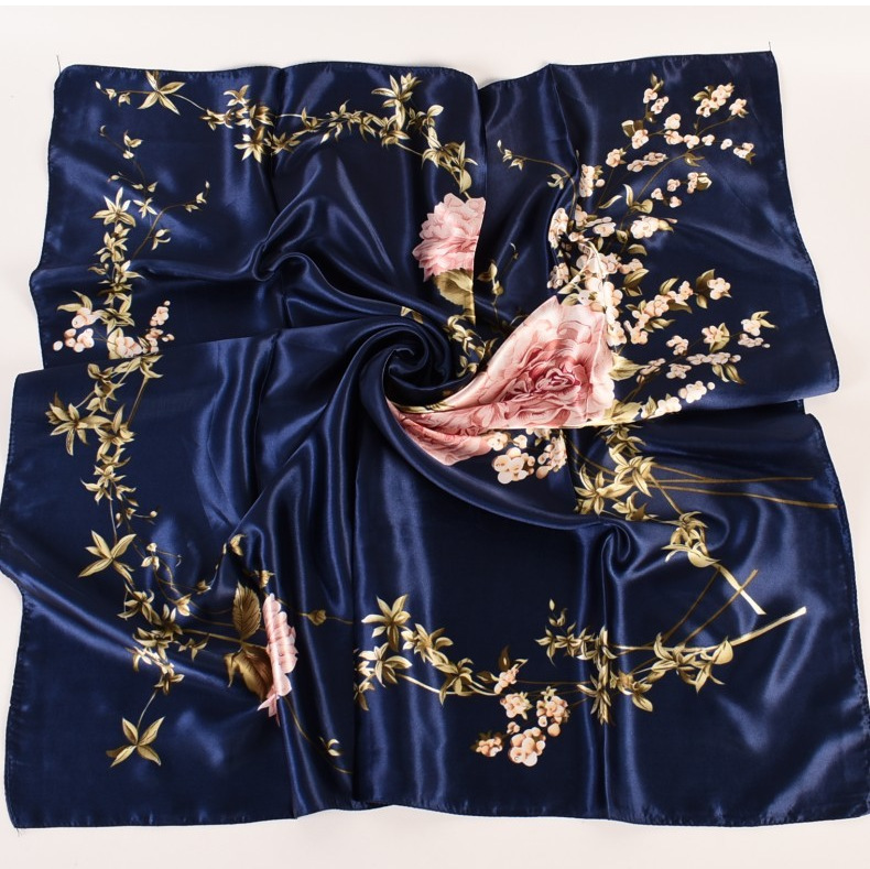 Women's Elegant Simple Style Flower Polyester Printing Silk Scarves display picture 3