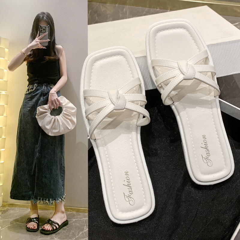 Summer Flip-Flops for Women Ins New Casual Fashion Versatile Flip-Flops Outdoor Casual Non-Slip Beach Shoes