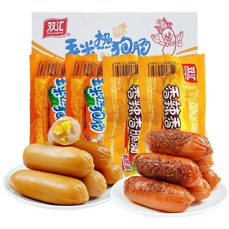 Бесплатная доставка Shuanghui ветчинная колбаса готовая к употреблению хрустящая колбаса кукурузная колбаса хот-собака колбаса жареная колбаса для закусок оптом