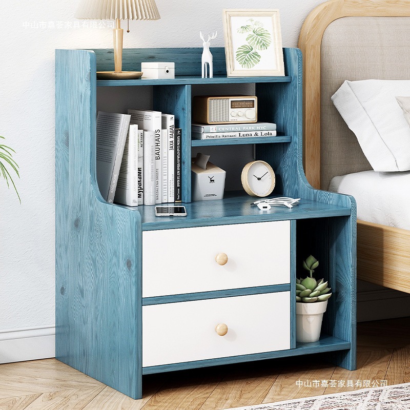Bedside Table Simple Modern High Bedroom Multi-Functional Bedside Cabinet Internet Celebrity Small Storage Cabinet Simple Storage Rack