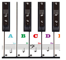 88/61/54/49键 钢琴键盘贴纸电子琴贴五线谱简谱手卷钢琴贴音准贴