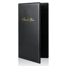 跨境收银夹现货PU皮票据夹点单夹美式酒店餐厅菜单夹咖啡店收纳