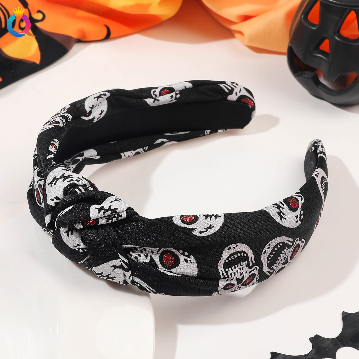190g Weight Hair Band Hair Accessories Type Pearl Inlay Material 1 Piece Quantity Holiday, Festival Occasion Halloween Festival Skull Pattern Women's Gender Streetwear Style Streetwear Women's Skull Pearl Hair Band 10