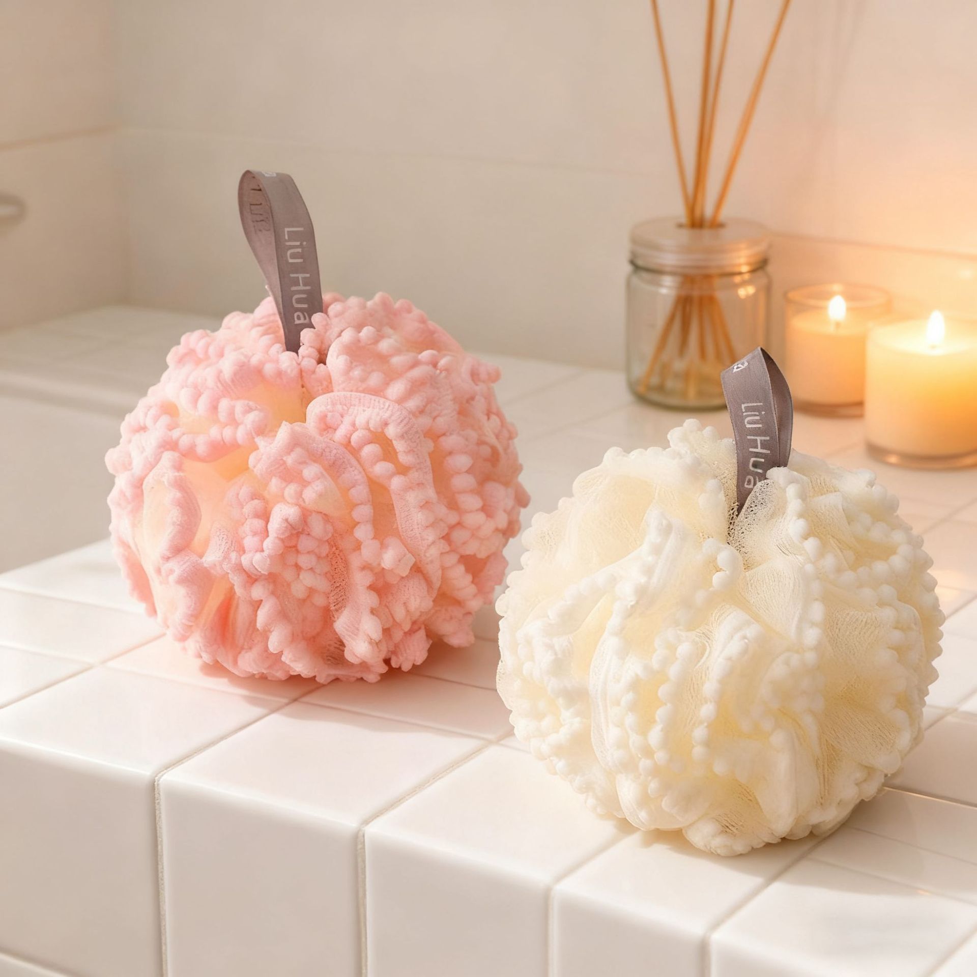 Bath Ball, High-End Foam Ball, Non-Scattering Flower Bath Ball, Dual-Purpose Bath Ball, Bubble Bath, Super Soft Bath Flower for Men and Women