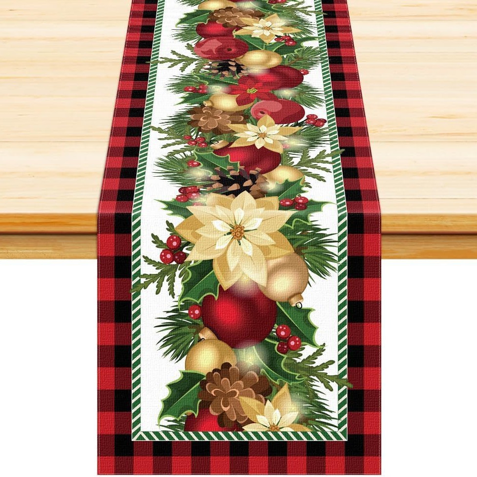 Transfronterizo 2024 Amazon nuevo muñeco de nieve de Navidad Santa linas bandejas de mesa bandejas de mesa de comedor de té