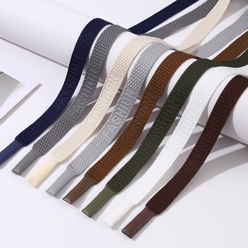 跨境帽绳1.5CM滴胶头提花织带休闲裤运动裤绳腰绳多色卫衣抽绳