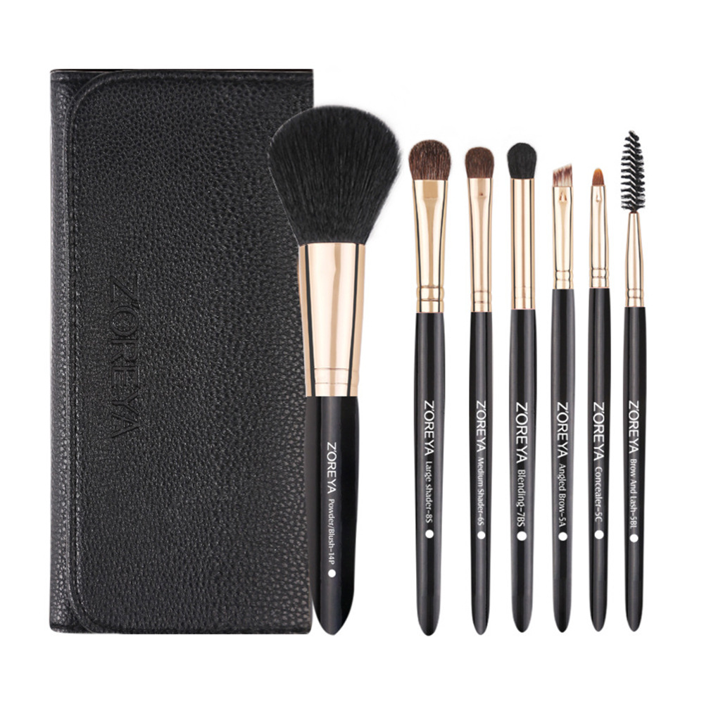 Zhuolya polvo flojo herramientas de belleza traje principiante Corrector Fundación eyeshadow cepillo 7 pinceles maquillaje conjunto completo Al Por Mayor