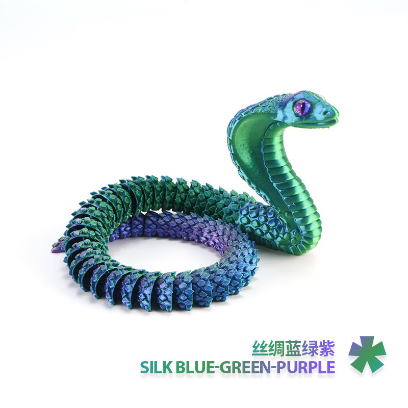 실크 블루 그린 퍼플