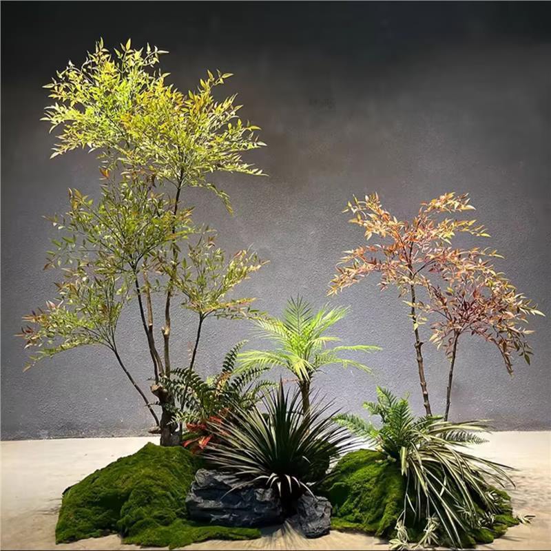 模擬緑の植物北欧スタイルの緑の植物南天竹鉢植え屋内窓床景観装飾緑の植物|undefined
