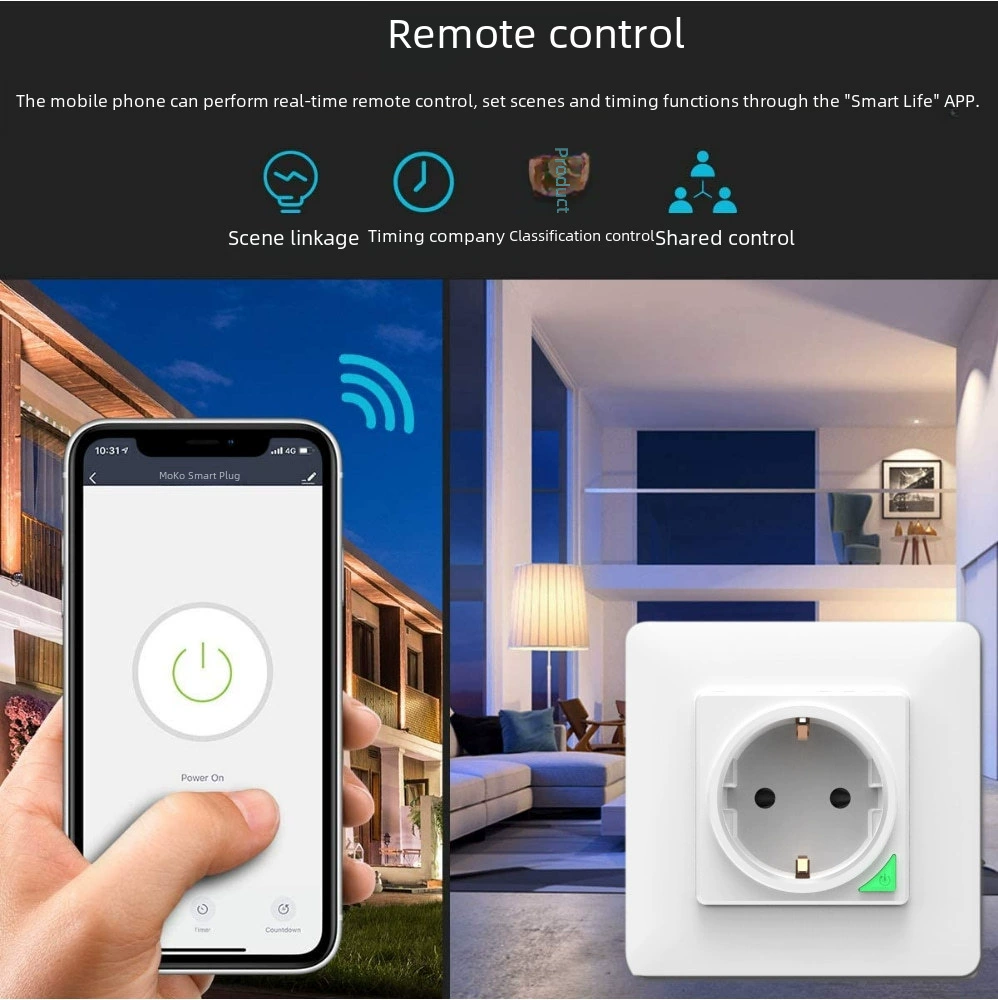 Германская Европейская стандартная умная розетка умный дом граффити Wi-Fi умная розетка Европейские регуляторы интероперабельности