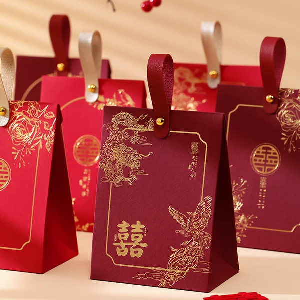 New Wedding Candy Box 2026 Creative Candy Box for Weddings High-End Hand-Held Wedding Candy Bag Empty Candy Box