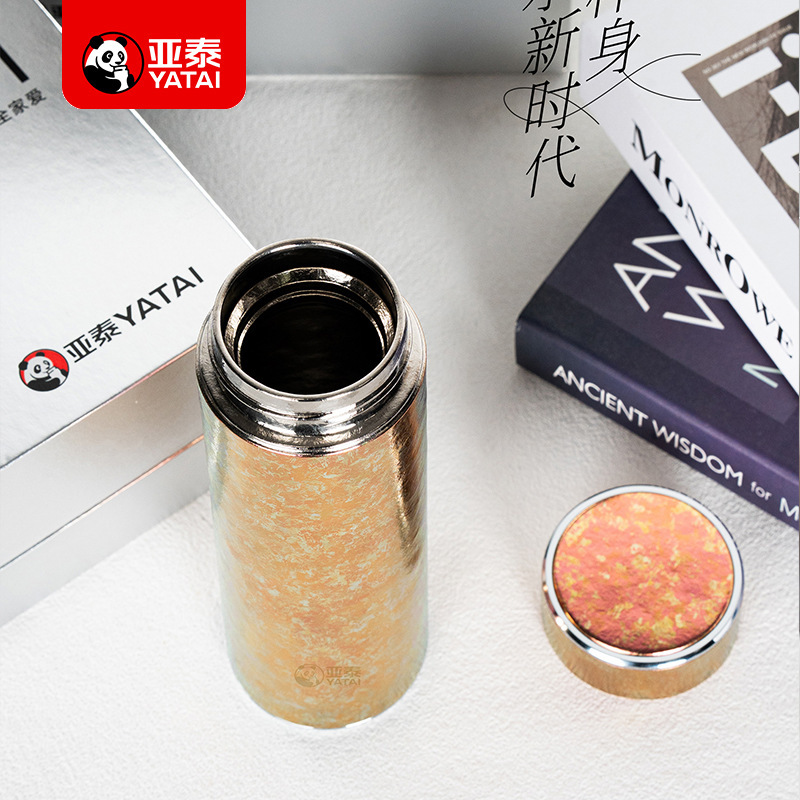亚泰新款纯钛保温杯男女商务办公杯便携茶水分离泡茶杯水杯杯子|undefined