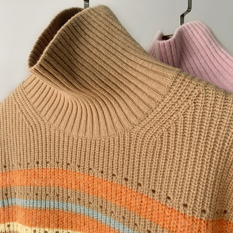 Color Striped Pullover Sweater Image 3